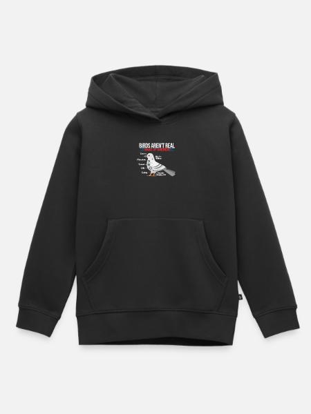 Birds Aren't Real - Kinder Premium Organic Hoodie - Schwarz