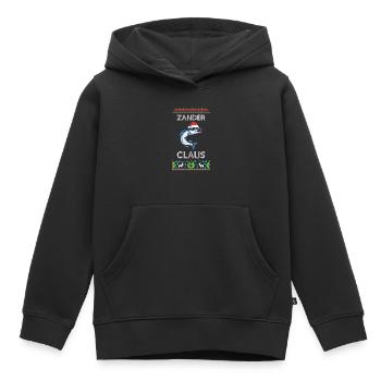 Ugly Christmas Angler Fisch Zander - Kinder Premium Organic Hoodie - Schwarz - Vorne - AI Model Kid Male (0cm)