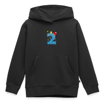 2 Birthday Boys Vintage - Kinder Premium Organic Hoodie - Schwarz - Vorne - AI Model Kid Male (0cm)