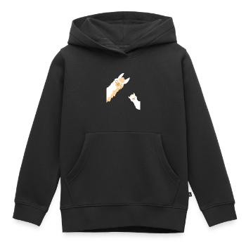Alpaka Mutter und Kind Familie - Kinder Premium Organic Hoodie - Schwarz - Vorne - AI Model Kid Male (0cm)