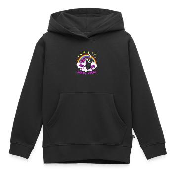 Death Metal Einhorn Sensenmann Hardrock Rock Roll - Kinder Premium Organic Hoodie - Schwarz - Vorne - AI Model Kid Male (0cm)