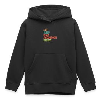 Musiker Akkordeon Geschenkidee - Kinder Premium Organic Hoodie - Schwarz - Vorne - AI Model Kid Male (0cm)