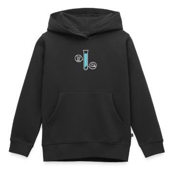 science - Kids Premium Organic Hoodie - black - Front - AI Model Kid Male (0cm)