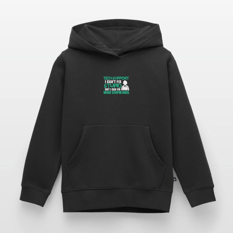 Support technique programmeur informatique Sweat Premium à capuche enfant bio