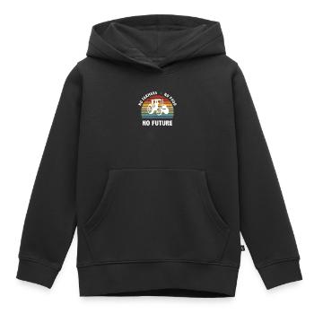 Landbouw demo protest voor boer en boer - Kinder Premium hoodie biologisch - zwart - Voor - AI Model Kid Male (0cm)