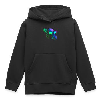 kühle Kuh - Kinder Premium Organic Hoodie - Schwarz - Vorne - AI Model Kid Male (0cm)