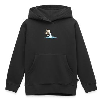 Les ours polaires et les personnes en voie d'extinction sont menacés par le climat - Sweat Premium à capuche enfant bio - noir - Devant - AI Model Kid Male (0cm)