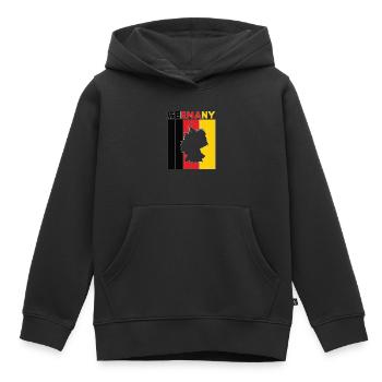 Drapeau et frontière nationale de l'Allemagne - Sweat Premium à capuche enfant bio - noir - Devant - AI Model Kid Male (0cm)