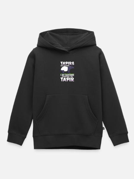 Tapir - Kinder Premium Organic Hoodie - Schwarz