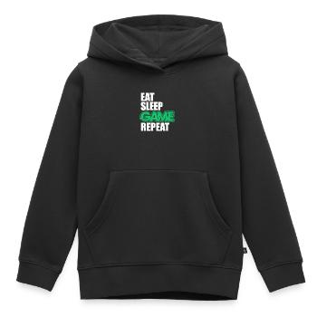 Gaming - Sweat Premium à capuche enfant bio - noir - Devant - AI Model Kid Male (0cm)