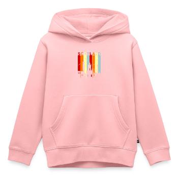 Écosse - Sweat Premium à capuche enfant bio - rose - Devant - AI Model Kid Female (0cm)