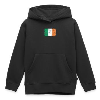 Irlande - Sweat Premium à capuche enfant bio - noir - Devant - AI Model Kid Male (0cm)