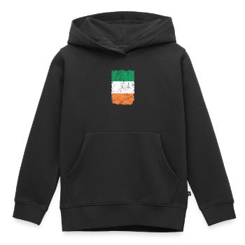 Irlande - Sweat Premium à capuche enfant bio - noir - Devant - AI Model Kid Male (0cm)