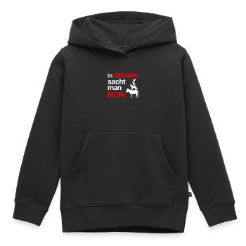 Bremen Spruch Moin Stadtmusikanten - Kinder Premium Organic Hoodie - Schwarz - Vorne - AI Model Kid Male (0cm)