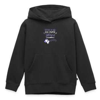 ich bin so suess ich pupse glitzer - Kinder Premium Organic Hoodie - Schwarz - Vorne - AI Model Kid Male (0cm)