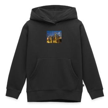 Frankfurt Am Main Foto Skyline - Kinder Premium Organic Hoodie - Schwarz - Vorne - AI Model Kid Male (0cm)