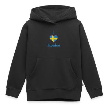 Schweden - Kinder Premium Organic Hoodie - Schwarz - Vorne - AI Model Kid Male (0cm)