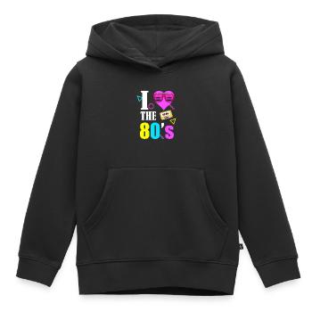 80er 90s 80s 90er Jahre - Kinder Premium Organic Hoodie - Schwarz - Vorne - AI Model Kid Male (0cm)