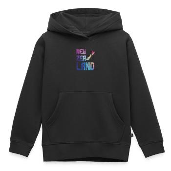 Neuseeland - Kinder Premium Organic Hoodie - Schwarz - Vorne - AI Model Kid Male (0cm)