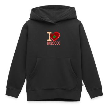 Marokko - Kinder Premium Organic Hoodie - Schwarz - Vorne - AI Model Kid Male (0cm)