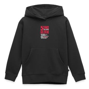 petite amie - Sweat Premium à capuche enfant bio - noir - Devant - AI Model Kid Male (0cm)