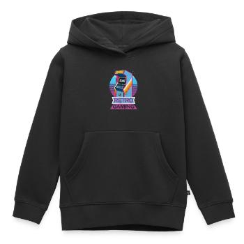 Gaming vintage Automat, Geschenk für Vater Mutter - Kinder Premium Organic Hoodie - Schwarz - Vorne - AI Model Kid Male (0cm)