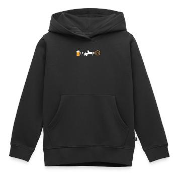 Piano piano - Sweat Premium à capuche enfant bio - noir - Devant - AI Model Kid Male (0cm)