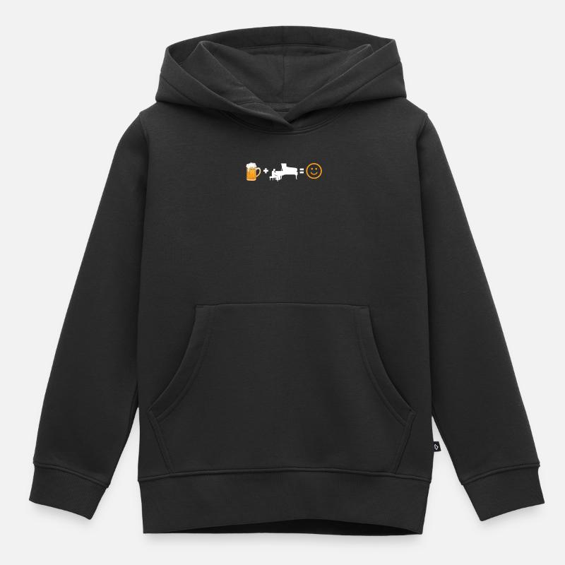 Piano piano - Sweat Premium à capuche enfant bio - noir