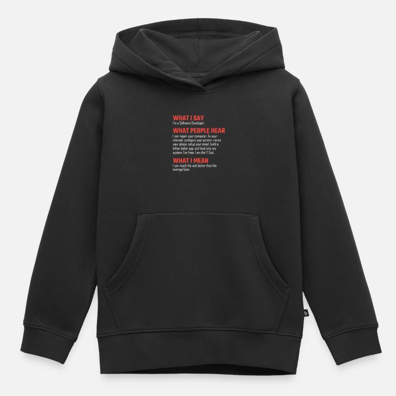 Programmierer nerd Debugging Geschenk - Kinder Premium Organic Hoodie - Schwarz
