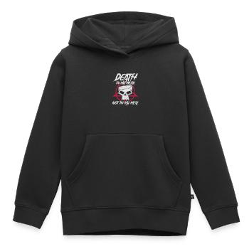Death metal vegan - Sweat Premium à capuche enfant bio - noir - Devant - AI Model Kid Male (0cm)