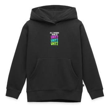 Techno Rave Raver House Electro Festival Geschenk - Kinder Premium Organic Hoodie - Schwarz - Vorne - AI Model Kid Male (0cm)