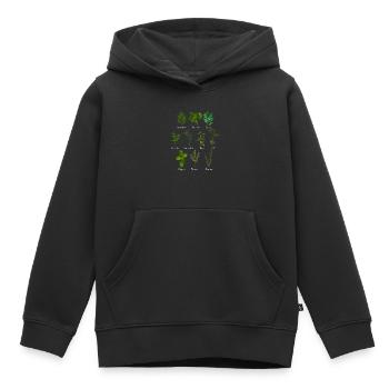 Vintage botanische Kräuter - Kinder Premium Organic Hoodie - Schwarz - Vorne - AI Model Kid Male (0cm)