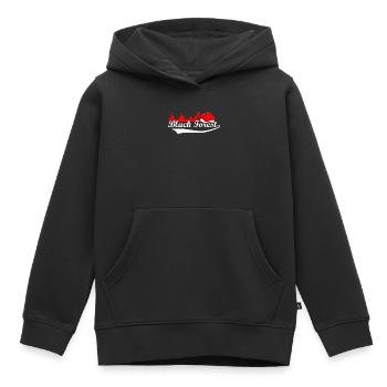 Forêt Noire Forêt Noire - Sweat Premium à capuche enfant bio - noir - Devant - AI Model Kid Male (0cm)