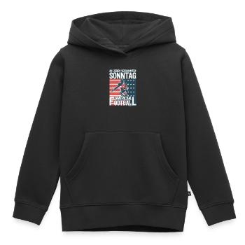 An jedem verdammten Sonntag American Football - Kinder Premium Organic Hoodie - Schwarz - Vorne - AI Model Kid Male (0cm)