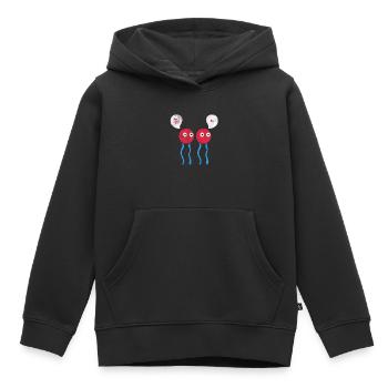 Biologie - Sweat Premium à capuche enfant bio - noir - Devant - AI Model Kid Male (0cm)