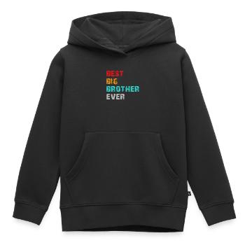 bester großer Bruder aller Zeiten - Kinder Premium Organic Hoodie - Schwarz - Vorne - AI Model Kid Male (0cm)