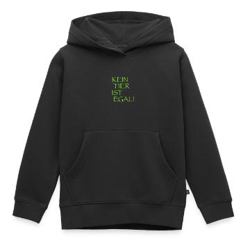 Tierschutz - Kinder Premium Organic Hoodie - Schwarz - Vorne - AI Model Kid Male (0cm)