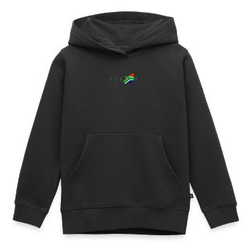 Idée cadeau chemise République d'Afrique du Sud - Sweat Premium à capuche enfant bio - noir - Devant - AI Model Kid Male (0cm)
