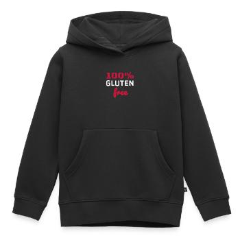 100% sans gluten - 100% sans gluten - Sweat Premium à capuche enfant bio - noir - Devant - AI Model Kid Male (0cm)