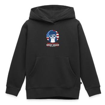 Énonciations de mulet - Sweat Premium à capuche enfant bio - noir - Devant - AI Model Kid Male (0cm)