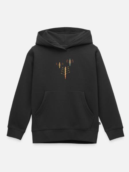 Aviron Vintage Huitième Rétro Quatuor Deux Rameurs - Sweat Premium à capuche enfant bio - noir