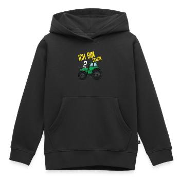 Ich Bin Schon 2 Geburtstag Traktor Geschenkidee - Kinder Premium Organic Hoodie - Schwarz - Vorne - AI Model Kid Male (0cm)