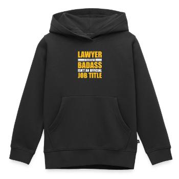 Attorney, Badass Attorney - Kids Premium Organic Hoodie - black - Front - AI Model Kid Male (0cm)