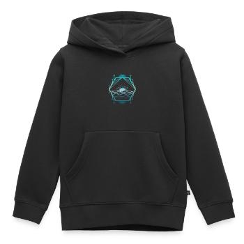 Lignes maritimes - Sweat Premium à capuche enfant bio - noir - Devant - AI Model Kid Male (0cm)