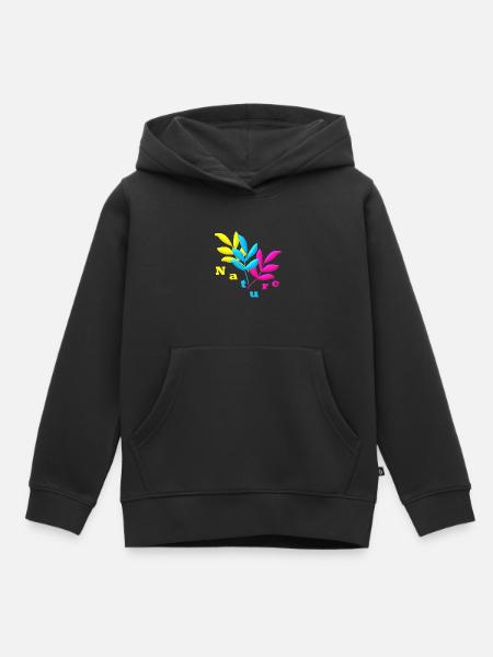 Nature - Kinder Premium Organic Hoodie - Schwarz