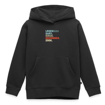 Lustiger Spruch für 14. Geburtstag Jahrgang 2006 - Kinder Premium Organic Hoodie - Schwarz - Vorne - AI Model Kid Male (0cm)