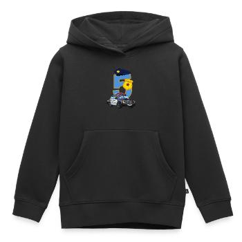 5. Geburtstag Polizist T-Shirt 5 Jahre Polizei - Kinder Premium Organic Hoodie - Schwarz - Vorne - AI Model Kid Male (0cm)
