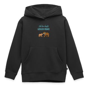 Ich bin bald grosser Bruder / werde großer Bruder - Kinder Premium Organic Hoodie - Schwarz - Vorne - AI Model Kid Male (0cm)