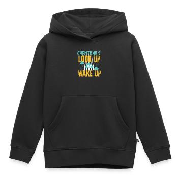Chemtrails conspiracy theory - Kids Premium Organic Hoodie - black - Front - AI Model Kid Male (0cm)