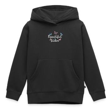 Belle soeur soeur cadeau beauté - Sweat Premium à capuche enfant bio - noir - Devant - AI Model Kid Male (0cm)